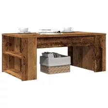   vidaXL antik fa színű szerelt fa dohányzóasztal 102 x 55 x 42 cm