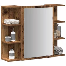   vidaXL Fürdőszoba tükörszekrény régi fa 80x20,5x64 cm Gépelt fa
