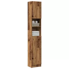   vidaXL Fürdőszobaszekrény régi fa 32x25,5x190 cm gépelt fa