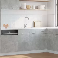   vidaXL “Lyon” betonszürke szerelt fa mosogató alsószekrény
