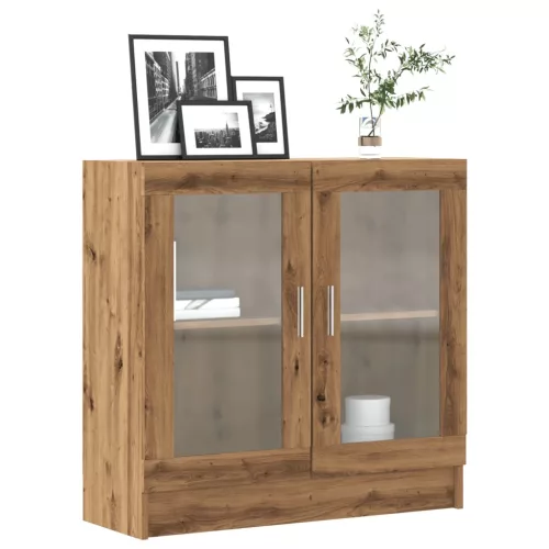vidaXL kézműves tölgy színű szerelt fa könyvszekrény 82,5x30,5x80 cm
