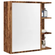   vidaXL antik fa színű szerelt fa tükrös szekrény 62,5 x 20,5 x 64 cm