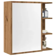   vidaXL kézműves színű szerelt fa tükrös szekrény 62,5 x 20,5 x 64 cm