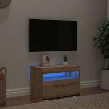   vidaXL kézműves tölgy szerelt fa TV-szekrény LED-ekkel 60x35x40 cm