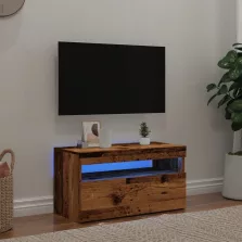   vidaXL antik fa színű szerelt fa TV-szekrény LED-ekkel 75x35x40 cm