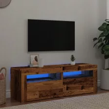   vidaXL antik fa színű szerelt fa TV-szekrény LED-ekkel 120x35x40 cm