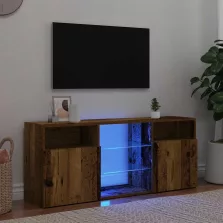   vidaXL antik fa színű szerelt fa TV-szekrény LED-ekkel 120x30x50 cm
