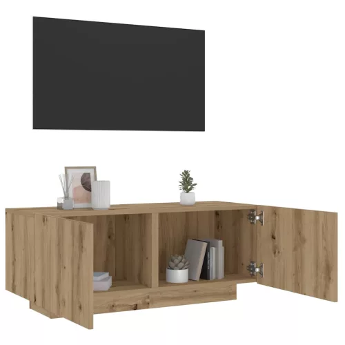 vidaXL kézműves tölgy színű szerelt fa TV-szekrény 100 x 35 x 40 cm