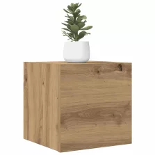   vidaXL 2 db kézműves tölgy falra szerelhető TV-szekrény 30,5x30x30 cm