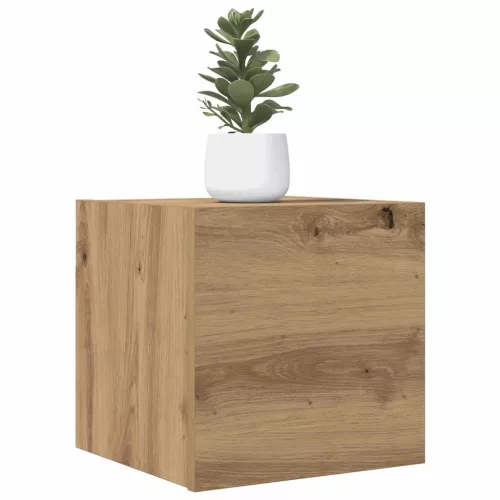 vidaXL 2 db kézműves tölgy falra szerelhető TV-szekrény 30,5x30x30 cm