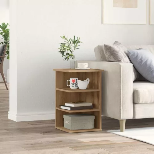 vidaXL kézműves tölgy színű szerelt fa tálalószekrény 35x35x55 cm