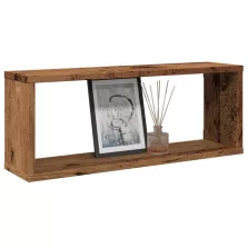   vidaXL 2 db antik fa színű szerelt fa fali kockapolc 60 x 15 x 23 cm