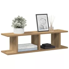   vidaXL 2 db kézműves tölgy színű szerelt fa fali polc 75 x 18 x 20 cm