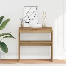   vidaXL kézműves tölgy színű szerelt fa dohányzóasztal 80 x 30 x 80 cm