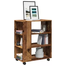   vidaXL antik fa színű szerelt fa kerekes szekrény 60 x 35 x 75 cm