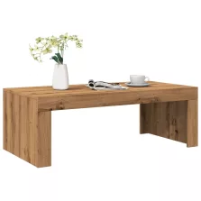   vidaXL kézműves tölgy színű szerelt fa dohányzóasztal 102 x 50 x 35 cm