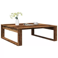  vidaXL antik fa színű szerelt fa dohányzóasztal 100 x 100 x 35 cm