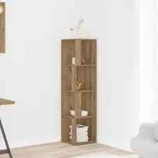   vidaXL kézműves tölgy szerelt fa sarokszekrény 33 x 33 x 132 cm