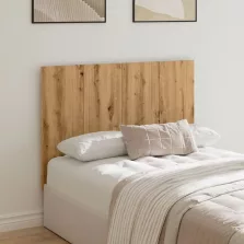   vidaXL kézműves tölgy színű szerelt fa ágyfejtámla 120x1,5x80 cm