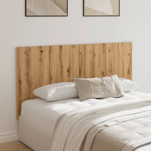 vidaXL kézműves tölgy színű szerelt fa ágyfejtámla 160x1,5x80 cm