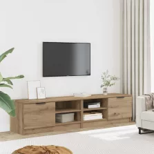   vidaXL 2 db barna tölgy színű szerelt fa TV-szekrény 80x35x36,5 cm