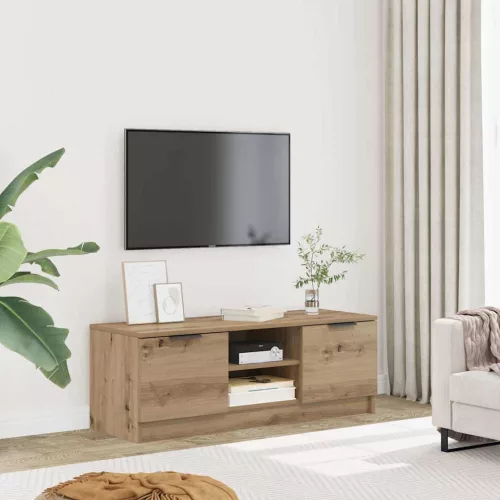 vidaXL TV szekrény Artisan tölgy 102x35x36,5 cm Műanyag fa