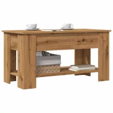   vidaXL dohányzóasztal Artisan tölgy 101x49x52 cm Műanyag fa