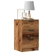   vidaXL antik fa színű szerelt fa éjjeliszekrény 40 x 36 x 65 cm