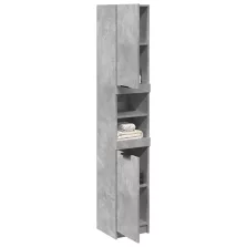   vidaXL betonszürke szerelt fa fürdőszobaszekrény 32x34x188,5 cm