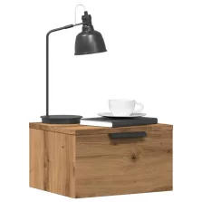   vidaXL kézműves tölgy színű falra szerelhető éjjeliszekrény 34x30x20cm