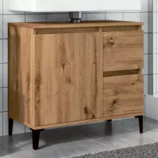   vidaXL kézműves tölgy színű mosdószekrény 65 x 33 x 60 cm