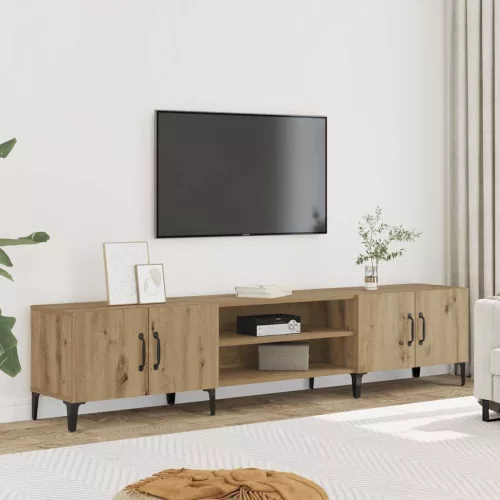 vidaXL kézműves tölgy színű szerelt fa TV-szekrény 180 x 31,5 x 40 cm