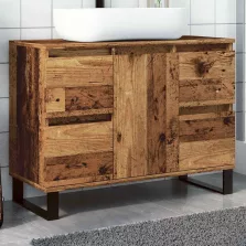   vidaXL antik fa színű szerelt fa mosdószekrény 80 x 33 x 60 cm