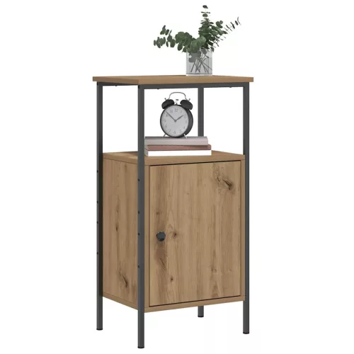 vidaXL 2 db kézműves tölgy színű szerelt fa éjjeliszekrény 41x31x80 cm