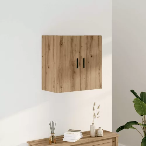vidaXL kézműves tölgy színű szerelt fa faliszekrény 60 x 31 x 60 cm