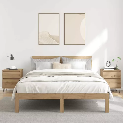 vidaXL 2 db kézműves tölgy színű éjjeliszekrény 40 x 35 x 50 cm