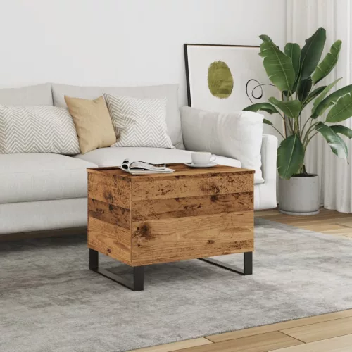 vidaXL antik fa színű szerelt fa dohányzóasztal 60 x 44,5 x 45 cm