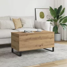   vidaXL kézműves tölgy színű szerelt fa dohányzóasztal 90x44,5x45 cm