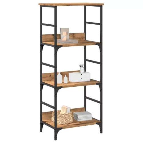 vidaXL kézműves tölgy színű szerelt fa könyvszekrény 50x33x117,5 cm