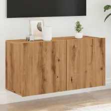   vidaXL kézműves tölgy színű falra szerelhető TV-szekrény 80x30x41 cm
