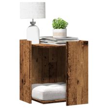   vidaXL antik fa színű szerelt fa macskaalomdoboz 42 x 42 x 51 cm