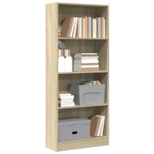   vidaXL sonoma tölgy színű szerelt fa könyvszekrény 60 x 24 x 143 cm