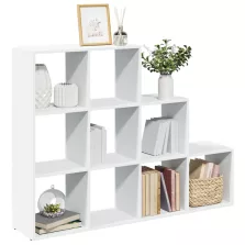   vidaXL 3 szintes fehér fa elválasztó könyvespolc 137,5 x 29 x 103,5 cm