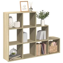   vidaXL 3 szintes sonoma tölgy elválasztó könyvespolc 137,5x29x103,5 cm