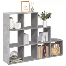   vidaXL 3 szintes betonszürke szerelt fa könyvespolc 137,5x29x103,5 cm