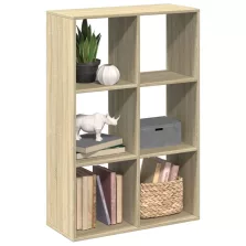  vidaXL sonoma tölgy szerelt fa elválasztó könyvespolc 69,5x29x103,5 cm