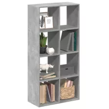   vidaXL betonszürke szerelt fa elválasztó könyvespolc 69,5x29x137,5 cm