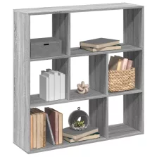   vidaXL szürke sonoma szerelt fa elválasztó könyvespolc 102x29x103,5cm