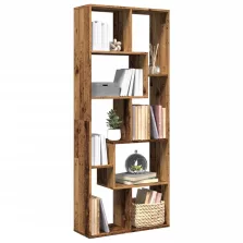   vidaXL antik fa színű fa térelválasztó könyvespolc 67 x 25 x 161,5 cm