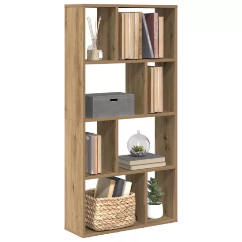 vidaXL kézműves tölgy színű szerelt fa könyvespolc 60 x 20 x 120 cm
